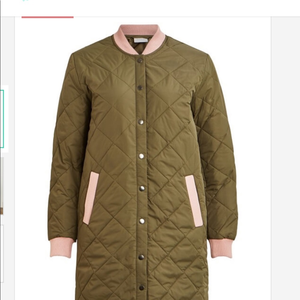 Villa/ASOS dark olive long coat. BRAND NEW